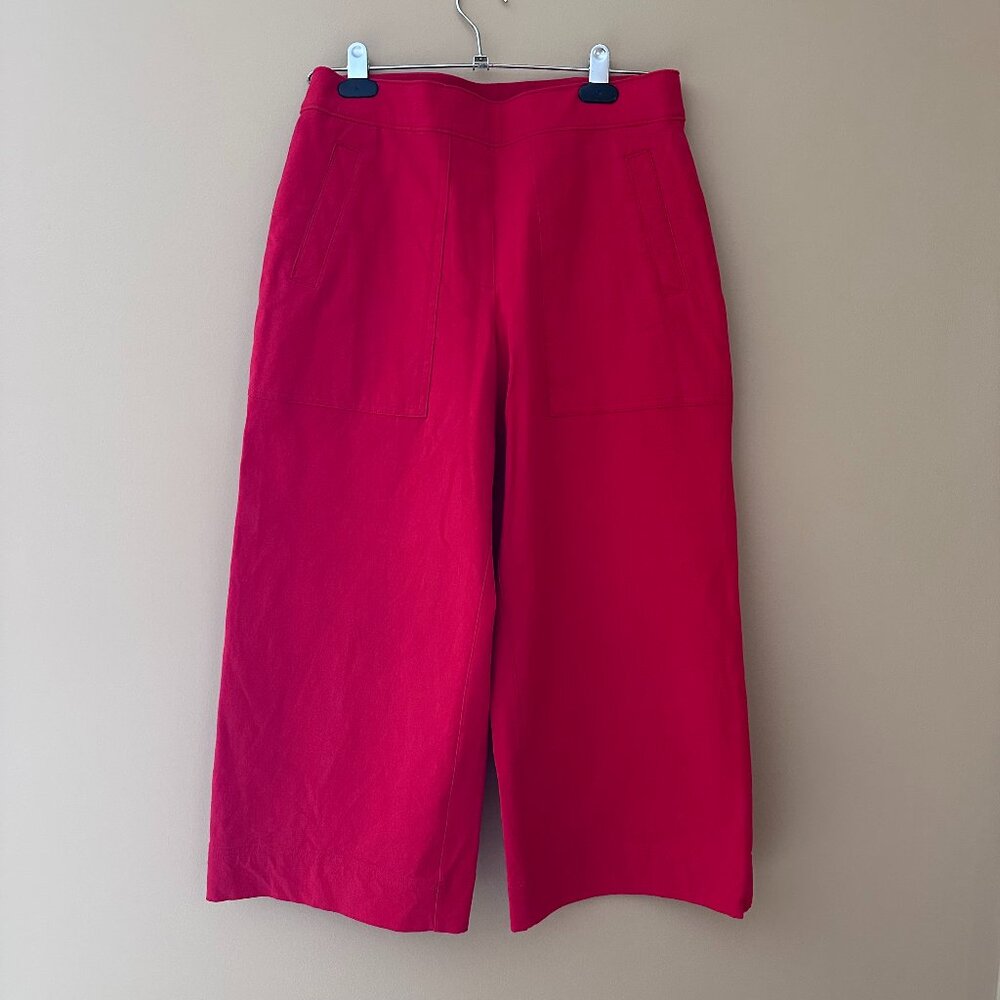 Spanx On-The-Go Cropped Wide-Leg Pants – True Red – Petite – Size M - Picture 2 of 10